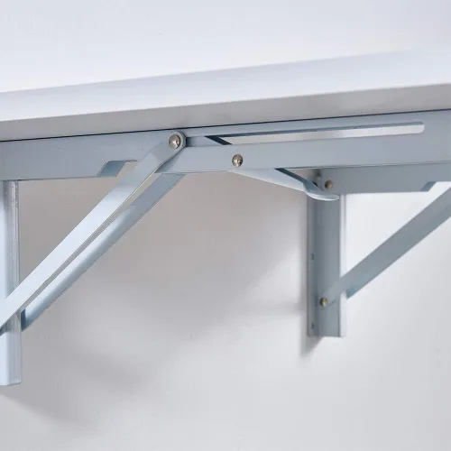 Miniatura 5 de Mesa plegable de pared para computadora portátil que ahorra espacio, escritorio plegable con marco de metal, mesa de utilidad para oficina y hogar