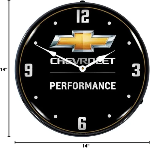 Miniatura 4 de Chevrolet Performance Reloj de pared LED, Retro/Vintage, iluminado, 14 pulgadas