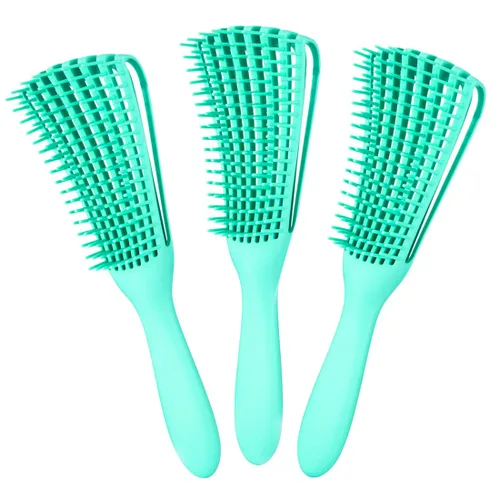 Miniatura 16 de Cepillo para el cabello, cepillo desenredante para cabello afroamericano/africano texturizado 3a a 4c rizado