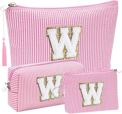 Miniatura 39 de Regalos Iniciales Bolsitas de Cosméticos de Viaje Juegos para Cartera, 3pcs Bolsitas Stoney Clover Dupes Bolsa de Maquillaje, Juego de Bolsas