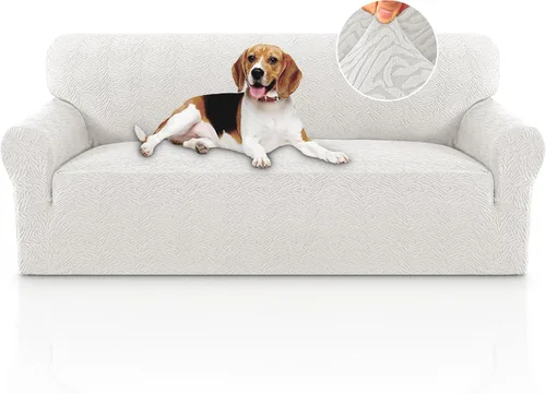 Miniatura 68 de PrinceDeco Funda elástica para sofá de 3 cojines, protector de muebles con parte inferior elástica antideslizante, apta para perros