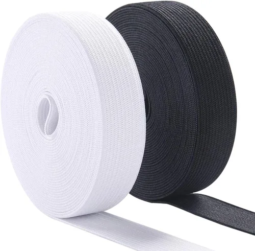Miniatura 8 de Bandas elásticas para coser, banda elástica de tela elástica de 1 pulgada de ancho, carrete elástico para tejer, carrete elástico de 10 yardas