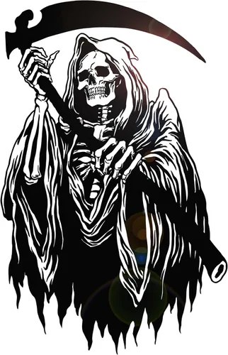 Grande de Vinilo calcomanía decorativo para pared Grim Reaper Horror Arte Pegatinas de mural (442ig)