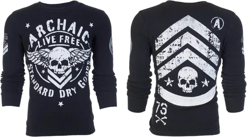 Miniatura 2 de Archaic by Affliction - Camisa térmica de manga larga para hombre, Negro