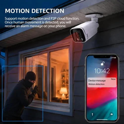 Miniatura 4 de Cámara IP POE de 5 MP, cámara de seguridad impermeable IP65 para interiores y exteriores, lente de 0.142 in, visión nocturna IR de 49.2 ft, cámara
