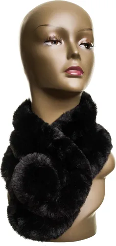 Miniatura 5 de Bufanda con cuello de piel sintética para mujer, bufandas de piel sintética, para primavera, otoño e invierno