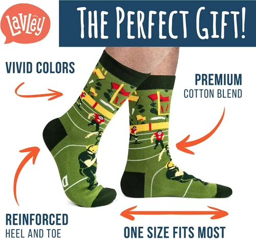 Miniatura 2 de Lavley Funny Socks For Men - Novelty Gifts For Sports Fans, Golfing, Pickleball, Weight Lifting, Racing and More