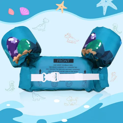 Miniatura 2 de Chaleco de natación para niños de 20 a 30 libras, flotadores de natación para bebés, alas de agua de natación, piscina charco para niños de 1 a 3