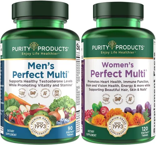 Purity Products Bundle - Perfect Multi para hombre + mujer Perfect Multi - Hombres - Apoya vitalidad saludable, energía + más - Mujeres - Apoya la