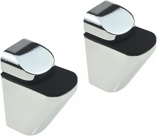 Miniatura 7 de Soporte de pared ajustable de madera/vidrio de metal, 2 unidades o un par, níquel cepillado