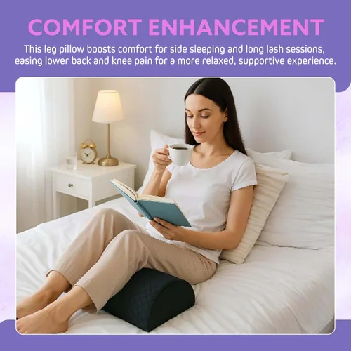 Miniatura 6 de Almohada de Rodilla para Dormir Boca Arriba – Almohada Cilíndrica con Base Antideslizante, Soporte Lumbar Cilíndrico para Piernas y Columna, Cojín