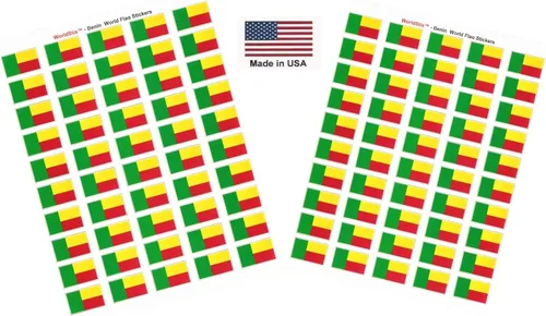Miniatura 181 de 100 calcomanías de la bandera de Alaska; 1.5" x 1" hechas en Estados Unidos, calcomanías autoadhesivas de la bandera del estado para álbumes