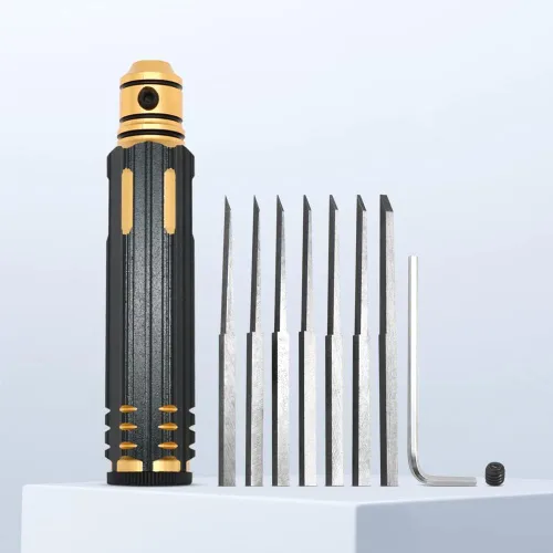 Miniatura 6 de Prime Model Scriber Kit de modelo de resina tallada Scribe línea de herramientas de corte Hobby cincel 7 cuchillas para reparación de autos RC