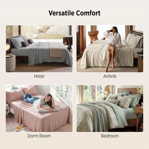 Miniatura 5 de Bedsure Juego de sábanas para cama individual - 3 piezas de sábanas suaves para cama individual - Transpirables y refrescantes - Calidad hotelera