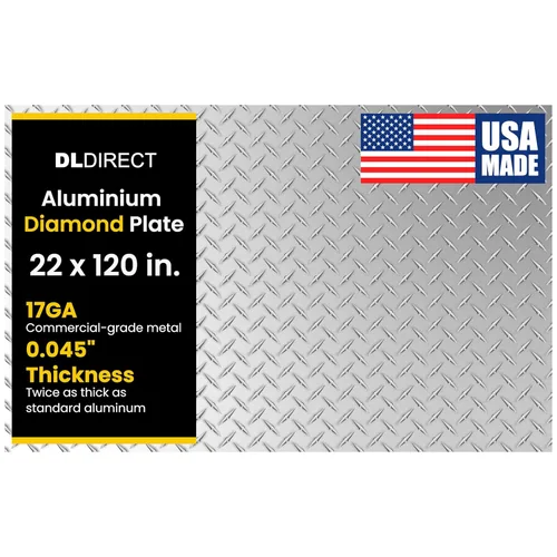 Miniatura 47 de 2 pulgadas x 96 pulgadas - Hoja de metal de placa de diamante, hoja de aluminio de alta resistencia con acabado de molino de grado comercial, placa