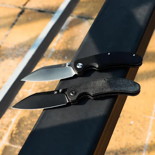 Miniatura 4 de KANSEPT Nesstreet Cuchillo plegable de bolsillo para hombre, EDC y camping, material CPM-S35VN de 3.58 pulgadas, mango de micarta negro, transporte