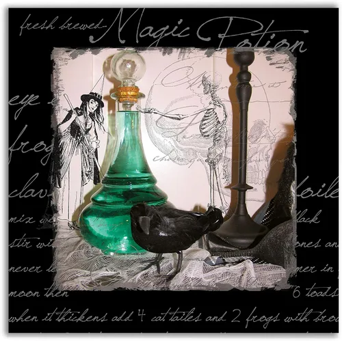 Miniatura 12 de Renditions Gallery Haunted House - Lienzo decorativo para pared de Halloween, 16 x 16 pulgadas