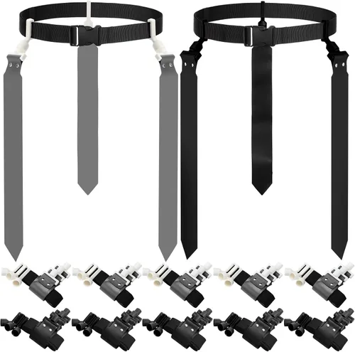 Miniatura 11 de Hungdao Cinturones y banderas de fútbol para 10/12 jugadores, cinturones de fútbol ajustables para niños, adolescentes, adultos, entrenamiento