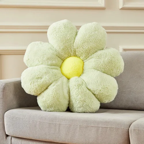 Miniatura 14 de Almohada de 17.7 Pulgadas en Rosa Caliente con Diseño de Margarita, Almohada Decorativa en Forma de Flor, Cojín para Niñas, Adultos, Linda