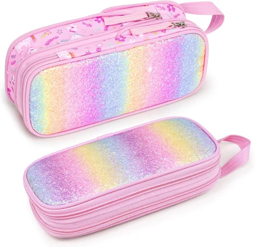 Miniatura 29 de Bagseri Pencil Case for Kids - Expandable Pencil Case for Boys Pencil Pouch Pencil Box Organizer Cute Pencil Bag for Student School, Black Football