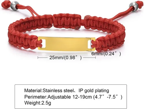 Miniatura 2 de Pulsera de barra para bebé: chapado en oro de 18 quilates, pulsera con placa de identificación personalizada para niños pequeños de mamá, nombre