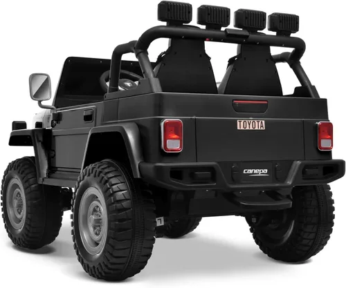 Miniatura 8 de Joywhale - camión de juguete para niños de 24V, de 2 plazas, con licencia Toyota Land Cruiser FJ40, 4WD, auto eléctrico alimentado con batería