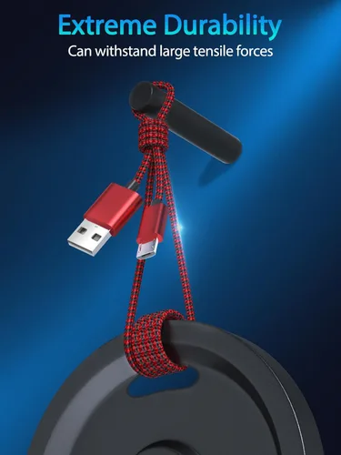 Miniatura 5 de Cable micro USB, cable de carga rápida Android de 6 pies para Kindle Fire, controlador de PS4, teléfono Alcatel, cable de carga trenzado