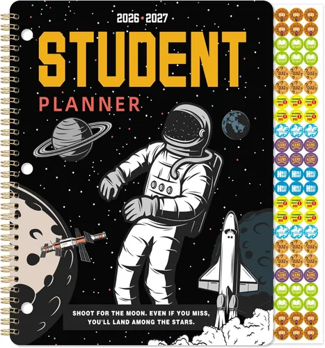 Planificador estudiantil 2026-2027 – Agenda estudiantil para el año académico 2026-2027, julio 2026 a junio 2027, 11 x 8.5 pulgadas, páginas