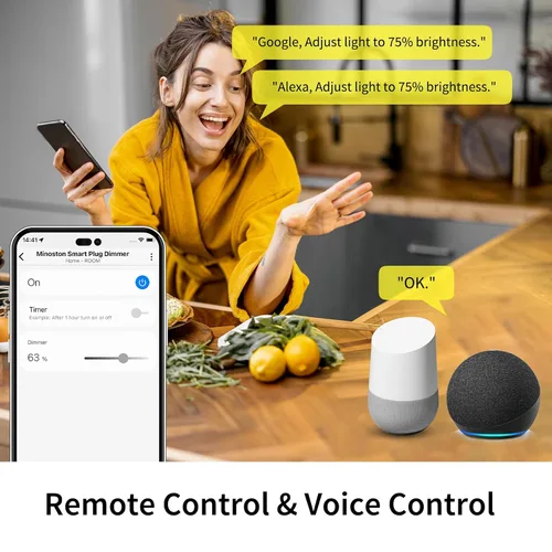 Miniatura 4 de Minoston Regulador de salida Z-Wave, enchufe inteligente Z-Wave serie 800, requiere concentrador Z-Wave, compatible con Alexa y Google Assistant