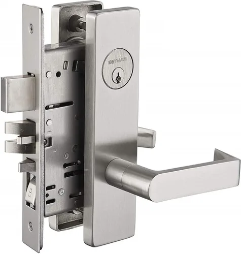 Cilindro de cerradura embutida de latón 1-1/2" con ranura SC y 3 llaves, compatible con la mayoría de cerraduras de puerta comercial con collarín (1