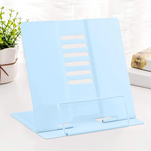 Miniatura 32 de MSDADA - Soporte de libros de escritorio, soporte de libros de lectura, de metal, ajustable, para libros de cocina, documentos, portátil