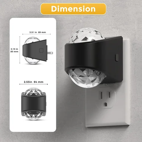 Miniatura 5 de L LOHAS LED - Luces nocturnas enchufables en la pared, luz nocturna con proyector y sensor de crepúsculo a amanecer, 1600K/3000K/5000K ajustable