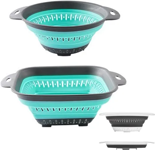 Miniatura 24 de Colador y colador plegable, coladores de silicona y coladores de alimentos, para verduras y frutas, esenciales de cocina