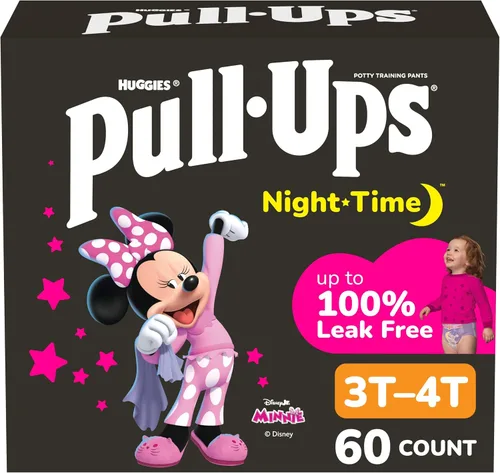 Miniatura 14 de Pull-Ups pañales de entrenamiento para la noche para niñas, 2T-3T, 68 unidades (el empaque pueden variar)