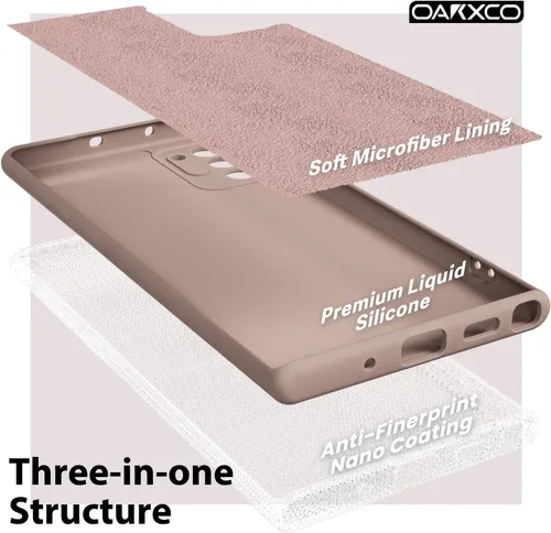 Miniatura 5 de oakxco Funda de silicona líquida diseñada para Samsung Galaxy Note 10, bonita funda de gel de TPU suave delgada y delgada para mujeres y niñas