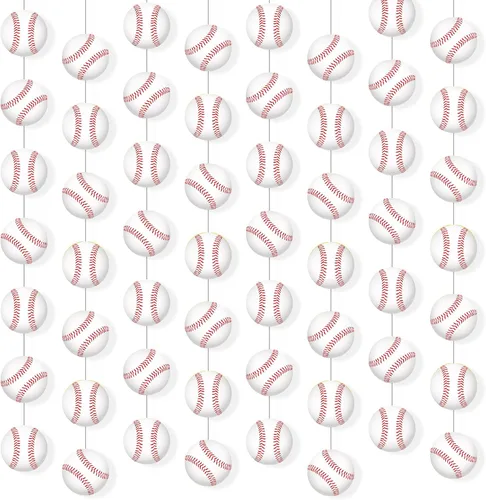 Faccito 8 piezas de banderines de fiesta deportiva, decoraciones colgantes temáticas de deportes, guirnalda de papel para bolas de adolescentes,