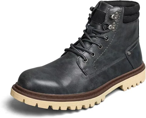 Miniatura 15 de Shaire Botas Chukka de cuero para hombre Botines con cordones para hombre Botas cómodas casuales