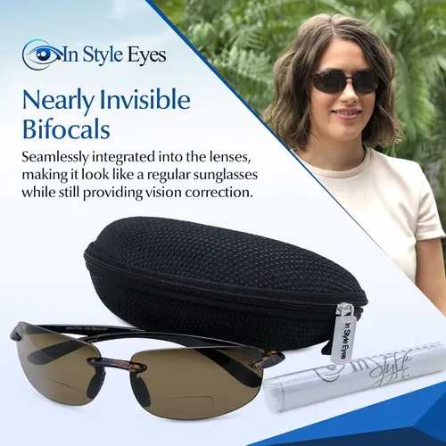 Miniatura 4 de In Style Eyes Lovin Maui - Lentes de sol bifocales envolventes, lentes de lectura polarizados que reducen el deslumbramiento solar, lente de línea
