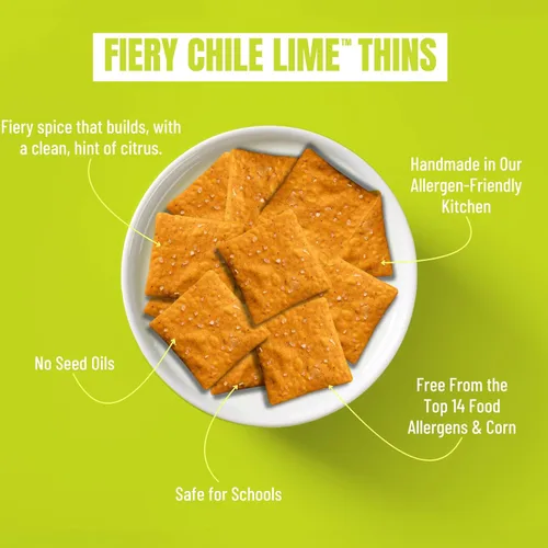 Miniatura 5 de Every Body Eat Galletas sin gluten, lima chilena ardiente – Snacks picantes, galletas veganas, sin lácteos, sin aceite de semillas (paquete de 2)