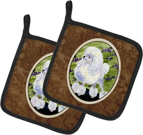 Miniatura 231 de Caroline's Treasures SS8617PTHD - Juego de soportes para ollas de cocina resistentes al calor, almohadillas calientes para horno para cocinar, Husky