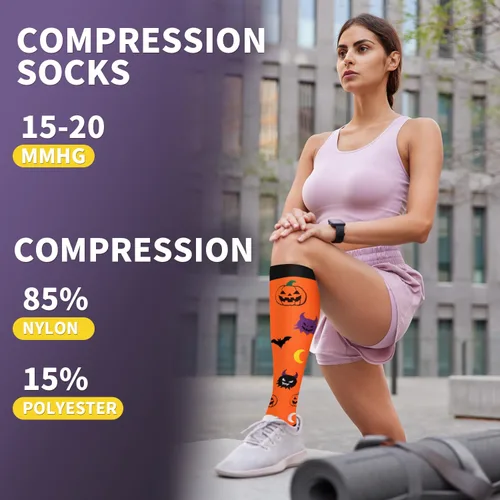 Miniatura 45 de Sooverki - Calcetines de compresión de cobre para circulación, para mujeres y hombres, 6 pares, para correr, atletismo, medicina, enfermería, viajes