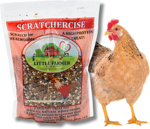 Miniatura 4 de SCRATCHERCISE - Mezcla prémium de pollo y aves de corral para raspar, trigo, milo, guisantes, girasol, cártamo, lino, gusanos de la harina