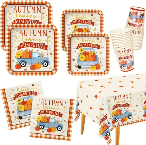 Miniatura 20 de Gatherfun kit de suministros para fiesta de fútbol, para 24 comensales, incluye platos para cena, servilletas para postre, vasos, pancarta y mantel