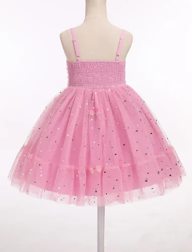 Miniatura 63 de IMEKIS Vestido de princesa de cumpleaños para niña pequeña, confeti brillante, bohemio, arco iris, pastel, sesión de fotos, traje para 1-6T