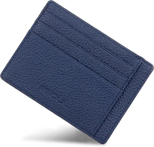 VISOUL Soporte delgado para tarjetas de crédito para mujer, bloqueo RFID, cartera pequeña de cuero para mujer con bolsillo para monedas con