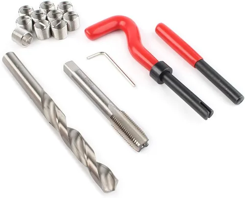 Miniatura 2 de Kit de herramientas de reparación de helicoiles, roscas despojadas, herramienta métrica M5 M6 M8 M10 M12 M14