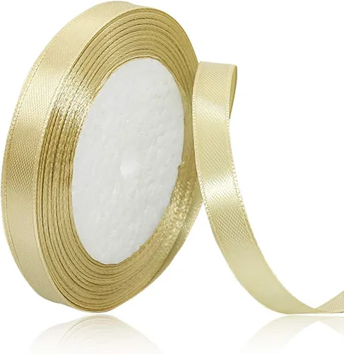 Miniatura 155 de Cinta blanca de 1/8 pulgadas x 100 yardas, cintas de tela de satén blanco para envolver regalos, manualidades, álbumes de recortes, ramos florales