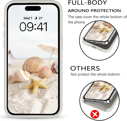 Miniatura 65 de GUAGUA Funda compatible con iPhone 17 Pro Max de 6.9 pulgadas, silicona líquida, goma de gel suave, delgada, forro de microfibra delgada