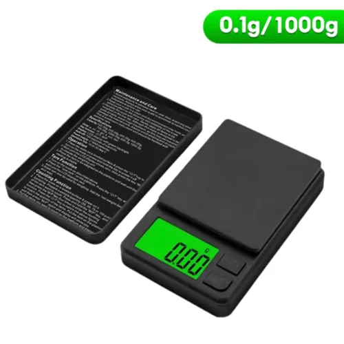 Miniatura 3 de Báscula de bolsillo de precisión de 35.27 oz x 0.00 oz, báscula digital de gramos, alimentos, joyas, onzas/granos con pantalla LCD retroiluminada