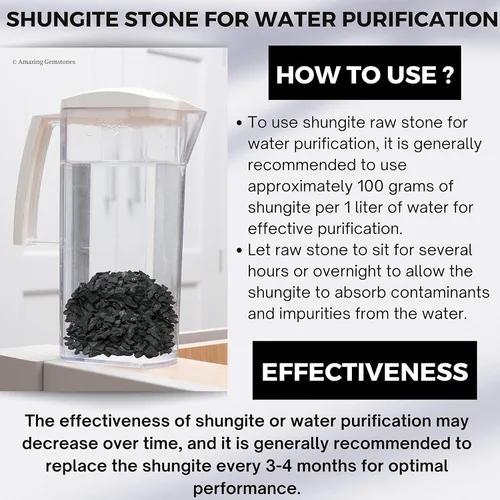 Miniatura 5 de Amazing Gemstone Piedras Crudas de Shungit Cristal Roca, Verdaderas Piedras de Shungit para Purificación de Agua - 10-30mm Piedra Shungit Original